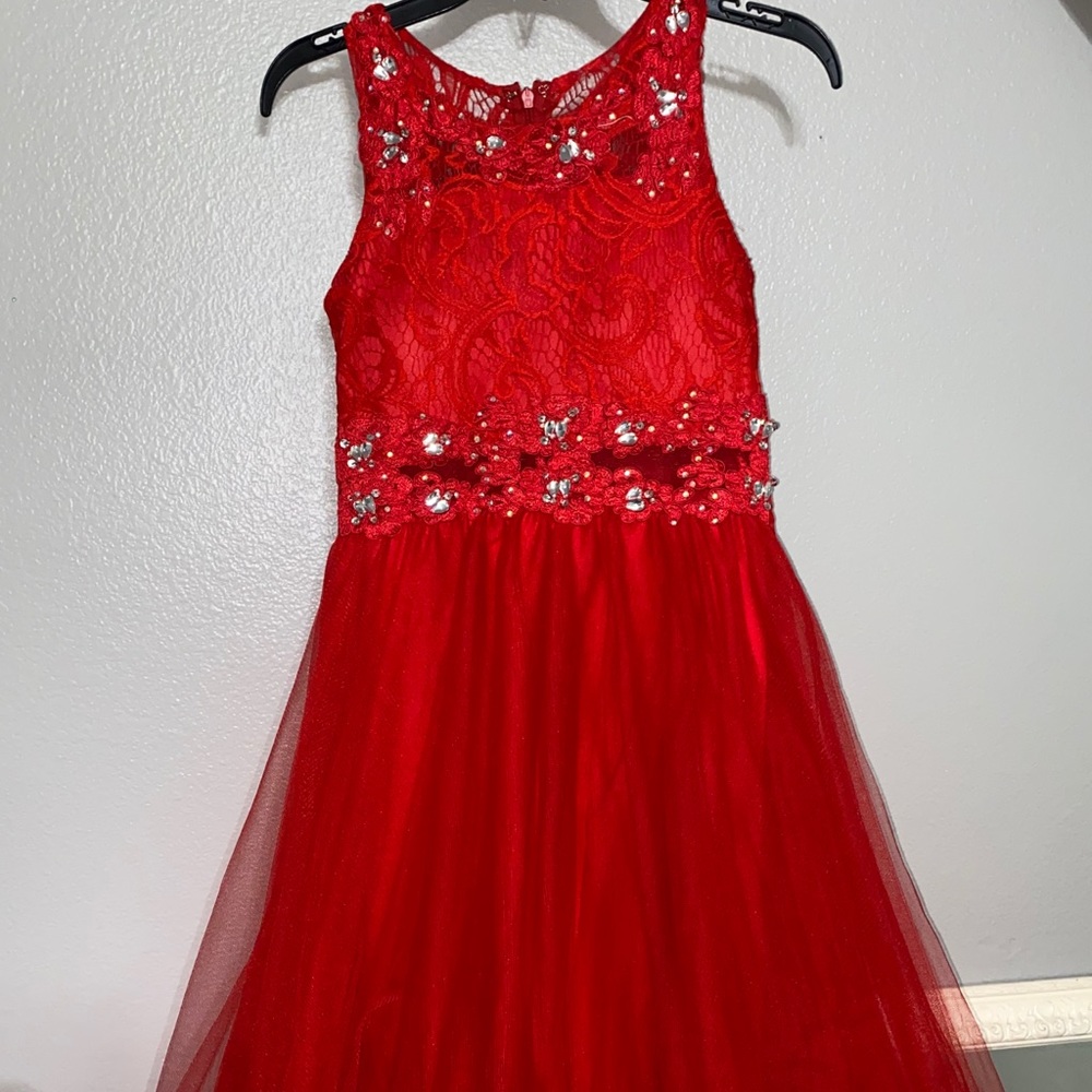 Girls red dress size 12